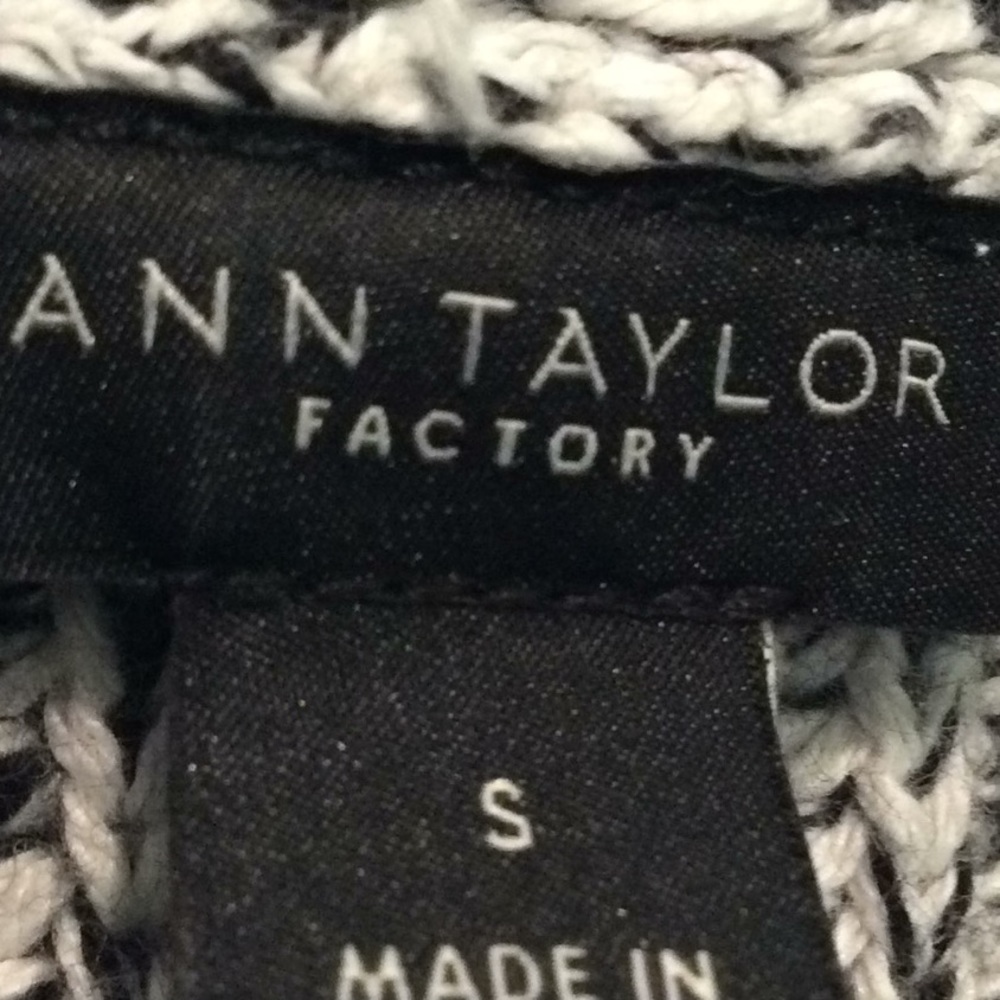Ann Taylor Ombre Cardigan | Black & White Knit - Picture 7 of 7